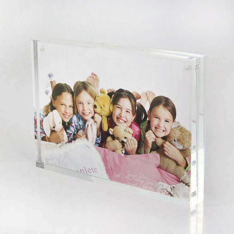 Double panel wallmounted acrylic photo frame
