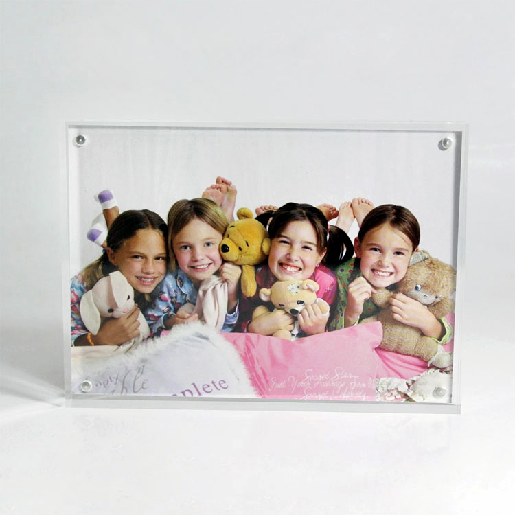 Double panel wallmounted acrylic photo frame