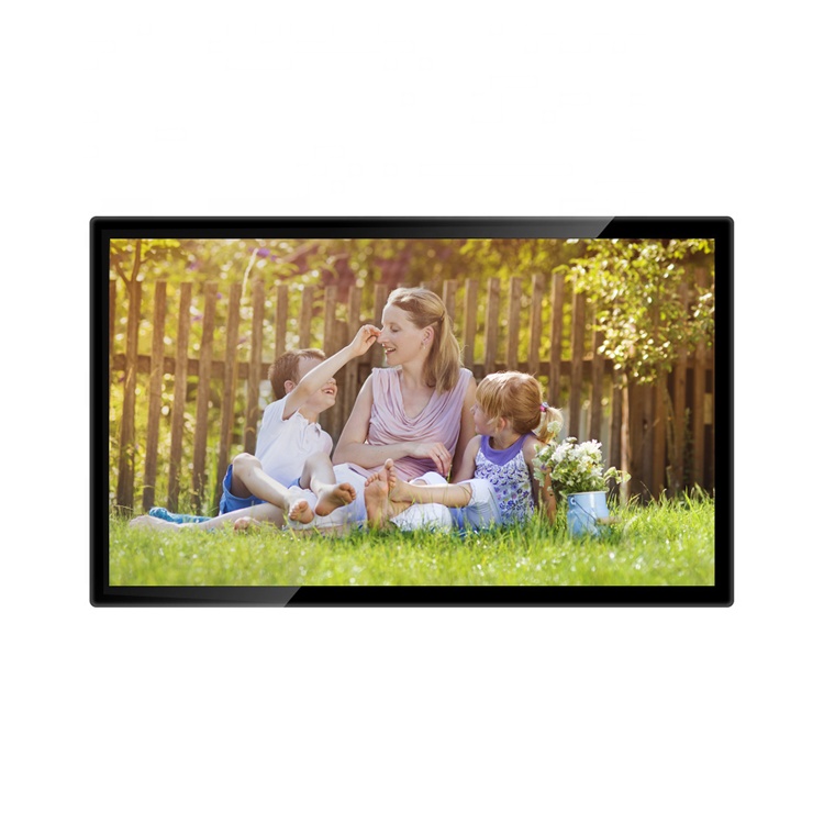 Black square wallmounted digital photo frame