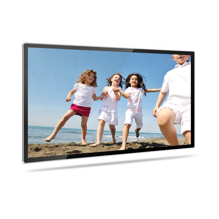 Black square wallmounted digital photo frame