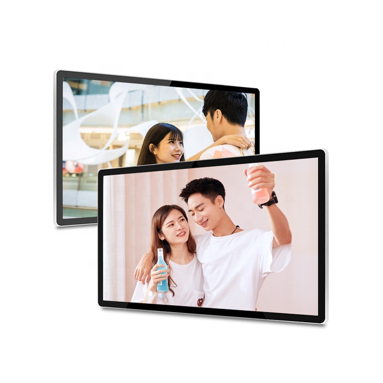 Black square wallmounted digital photo frame