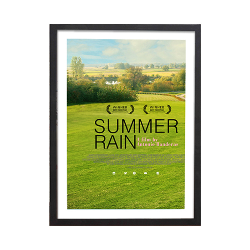 Solid wood wall poster mounted photo frame