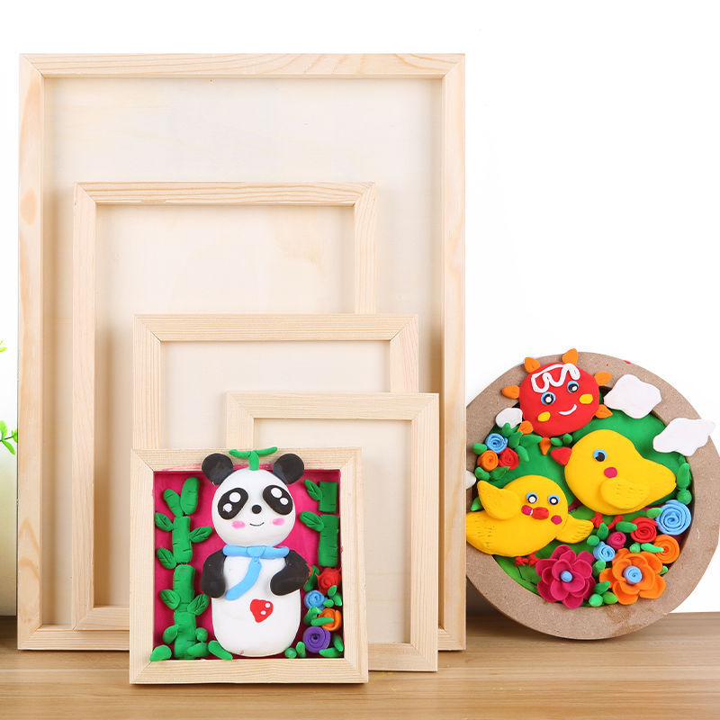Children's threedimensional wooden picture frame