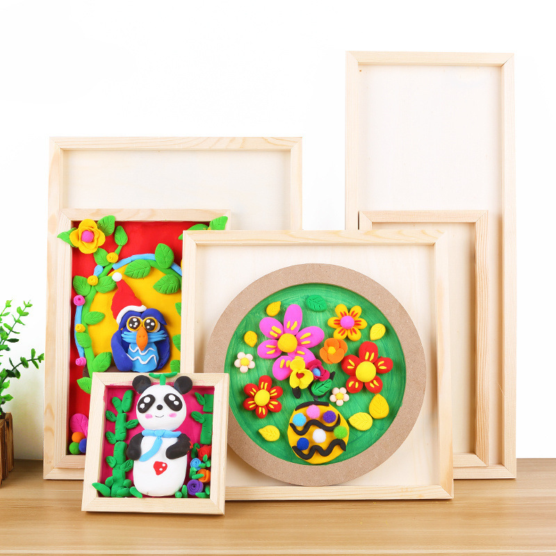Children's threedimensional wooden picture frame